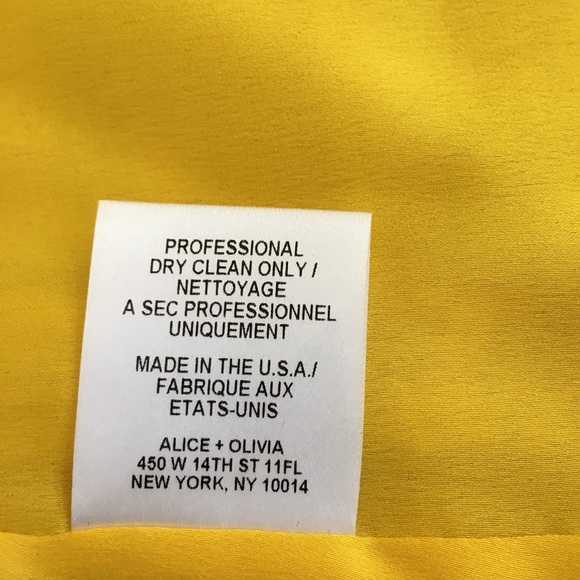 Alice + Olivia Yellow Gold Striped Lined Soft Boucle Mini Skirt Sz 4 - Picture 4 of 9
